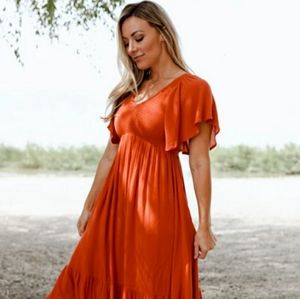 Baltic Born Felicity Rust Smocked Dress